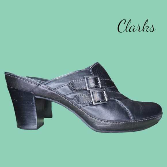 Clarks Artisan Leather Black Artesia Slip On Shoes - Picture 5 of 12